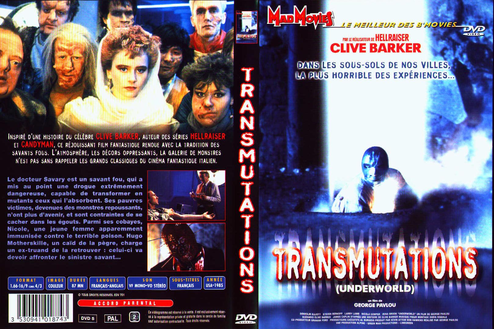Jaquette DVD Transmutations
